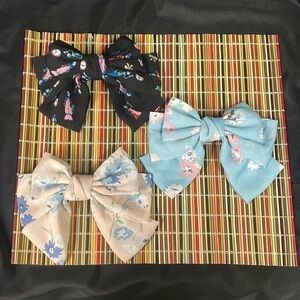 HAND Made Clip Hair Bows - Set of Three